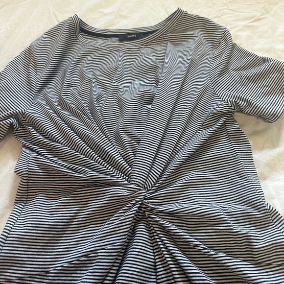 Theory Front Twist Shirt Dress Size Large - Picture 2 of 5
